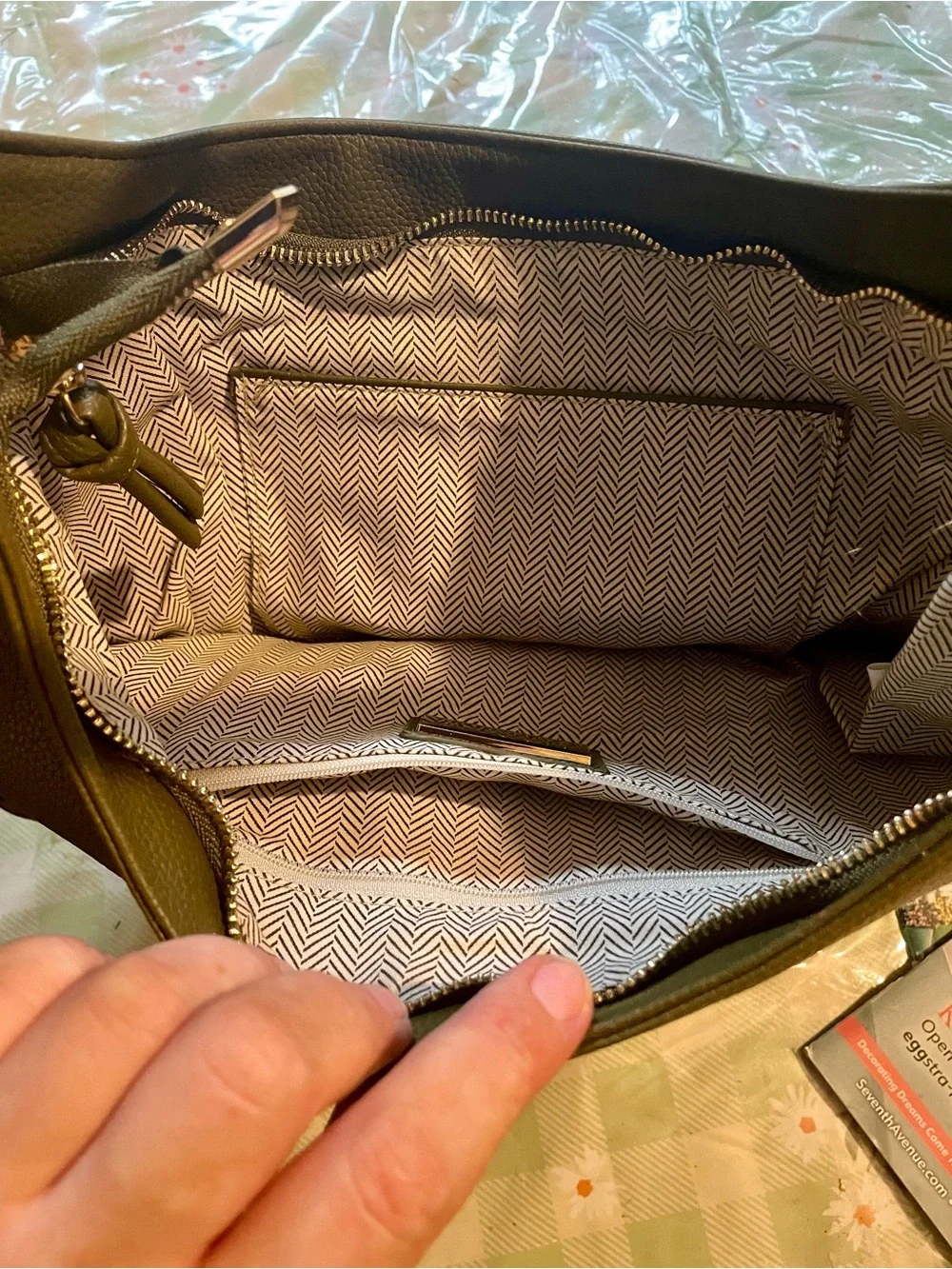 Urban Expressions Olive Green Multi-Pocket Shoulder Bag